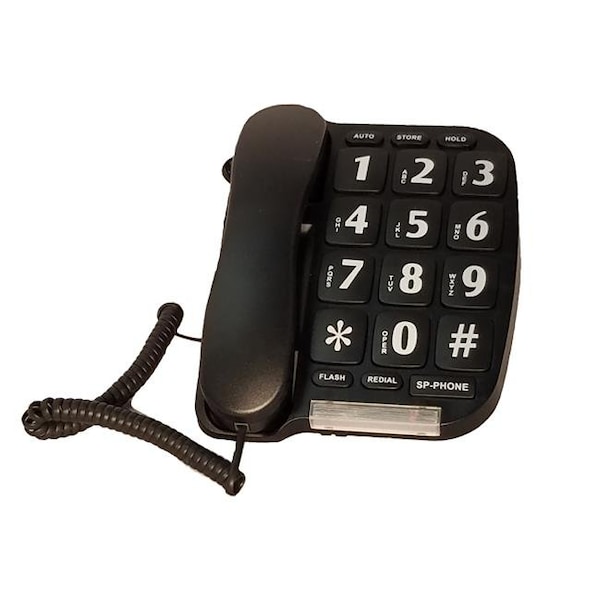 Sonnet Sonnet Industries P-582 Large Button Telephone; Black P-582 - main